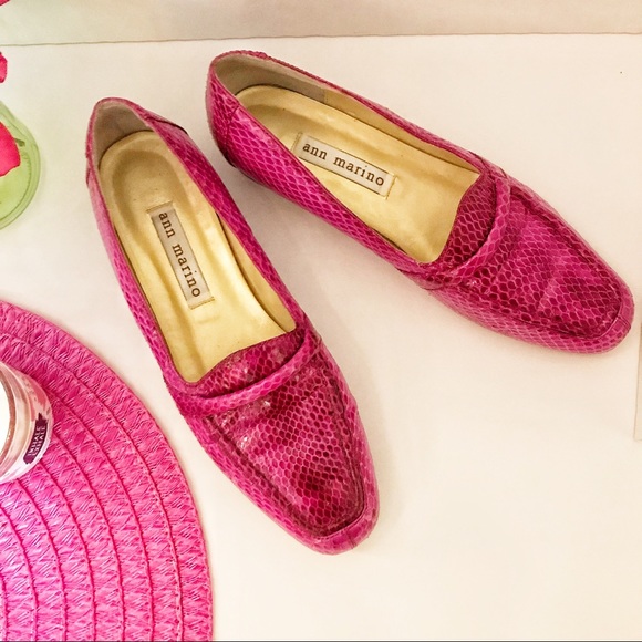 fuchsia pink loafers